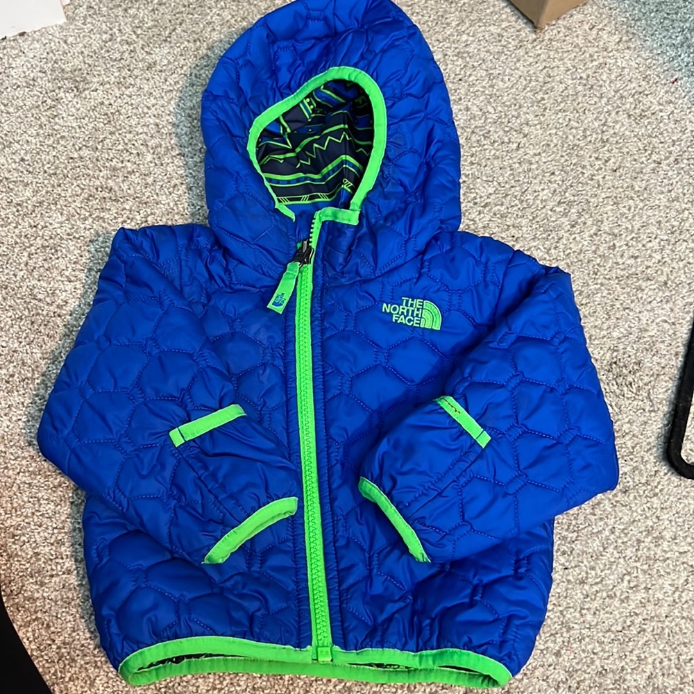EUC North Face Puff Jacket Reversible perrito